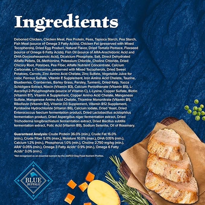 Blue Buffalo Wilderness Puppy High-Protein Dry Dog Food with Real Chicken, Grain-Free, Made in The USA with Natural Ingredients, Chicken, 13-lb. Bag
