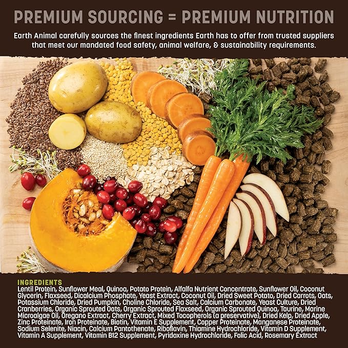 Earth Animal Wisdom Air Dried Dog Food - From the Seed Recipe Premium Natural Dry Dog Food for All Breeds & Ages - 2 Lbs Bag