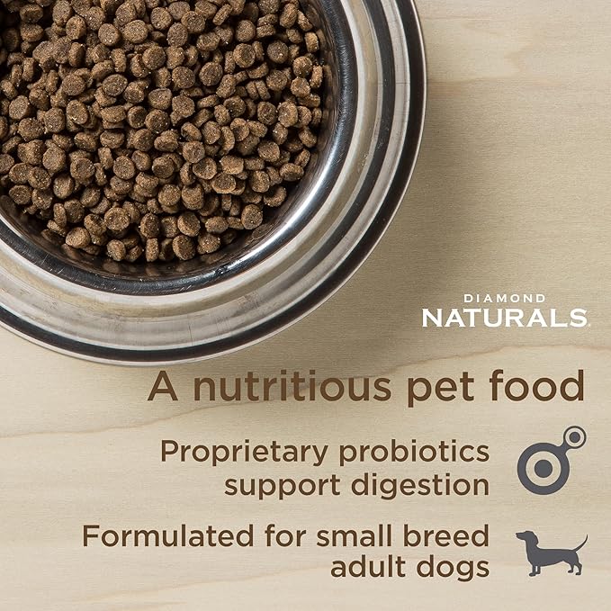 Diamond Naturals Small Breed Lamb and Rice Formula Adult Dry Dog Food with High Quality Lean Protein from Real Lamb, Specially for Small Breed Dogs 6lb