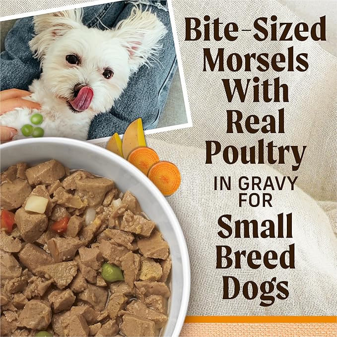 Merrick Lil’ Plates Grain Free And Gluten Free Natural Wet Dog Food For Small Dogs, Soft Petite Pot Pie Recipe - (Pack of 12) 3.5 oz. Tubs