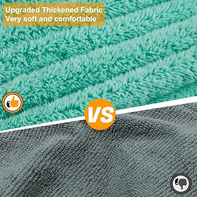 Bienbee Dog Bathrobe, Quick Drying Super Absorbent Dog Robes for After Bath, Warm Keeping Dogs Towel, Dogs Bath Supplies, Lake Green XL