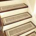 COSY HOMEER Soft Stair Treads Non-Slip Carpet Mat 28inX9in Indoor Stair Runners for Wooden Steps,Stair Rugs for Kids and Dogs, 100% Polyester TPE Backing 10pcs,Beige