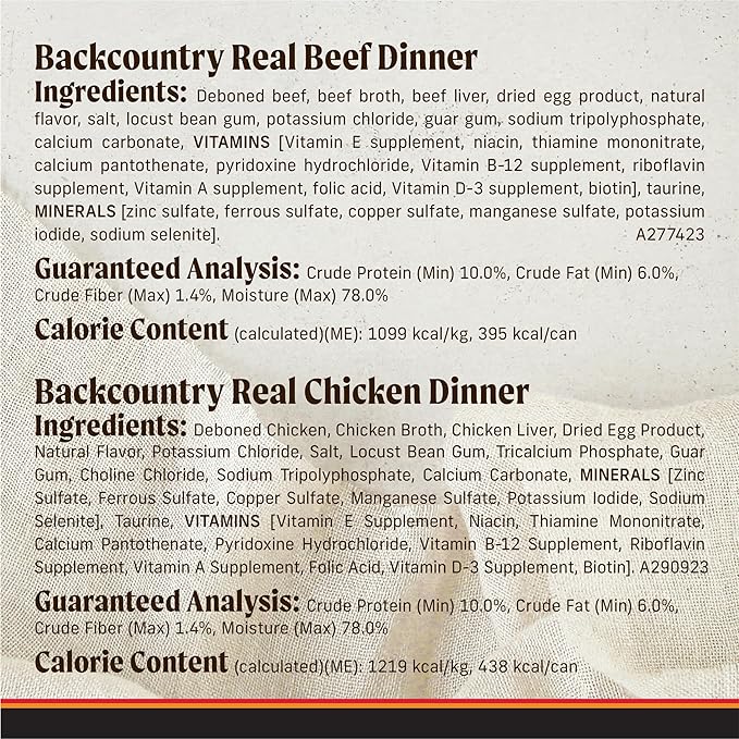 Merrick Backcountry Grain Free Premium Canned Dog Food, Variety Pack, Real Beef and Chicken Dinner Recipes - (Pack of 12) 9.5 lb. Cans