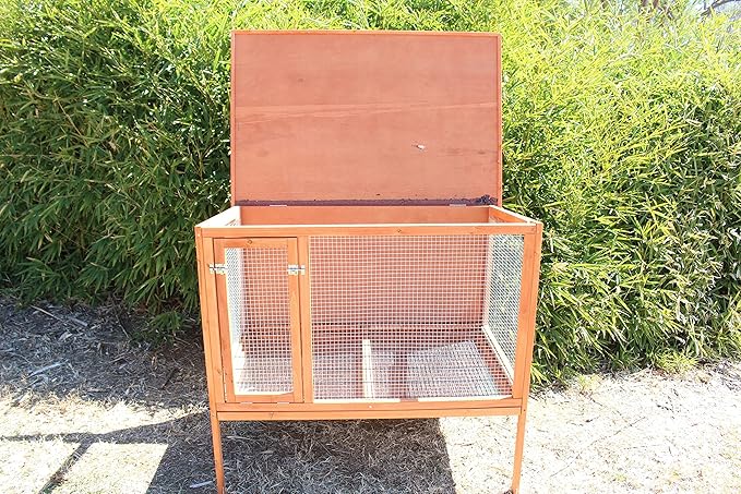 Zylina Rabbit Hutch 46" (L) X 25.6"(W) X 43.3" (H)
