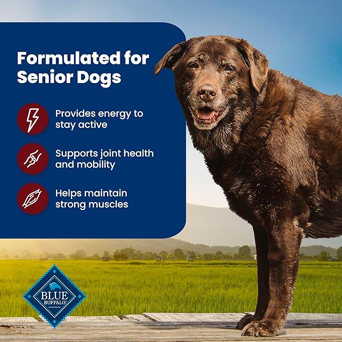 Blue Buffalo Life Protection Formula with LifeSource Bits, Senior 7+ Dry Dog Food, Beef and Brown Rice Recipe, Natural Food for Dogs, 30 lb. Bag