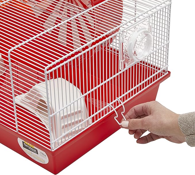 Ferplast "Coney Island Theme Modular Hamster Cage Featuring XXL 11.75-Inch Diameter Exercise Wheel, Includes All Accessories, 19.7L x 13.8W x 9.8H Inches,