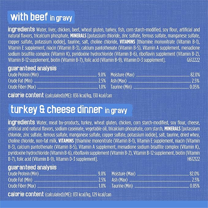 Friskies Purina Wet Cat Food Variety, Shreds with Beef, Turkey & Cheese, Chicken & Salmon Dinner, and with Ocean Whitefish & Tuna, 5.5 oz. Cans (Pack of 80)