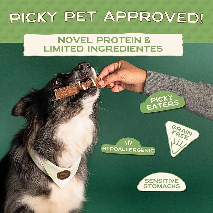 Smart Cookie Duck Jerky Dog Treats with Flax Seed, Omega Oils- Hypoallergenic Strips for Dogs and Puppies with Allergies, Sensitive Stomachs - Dehydrated, Grain Free, Made in USA - 3oz Bag, Pack of 3