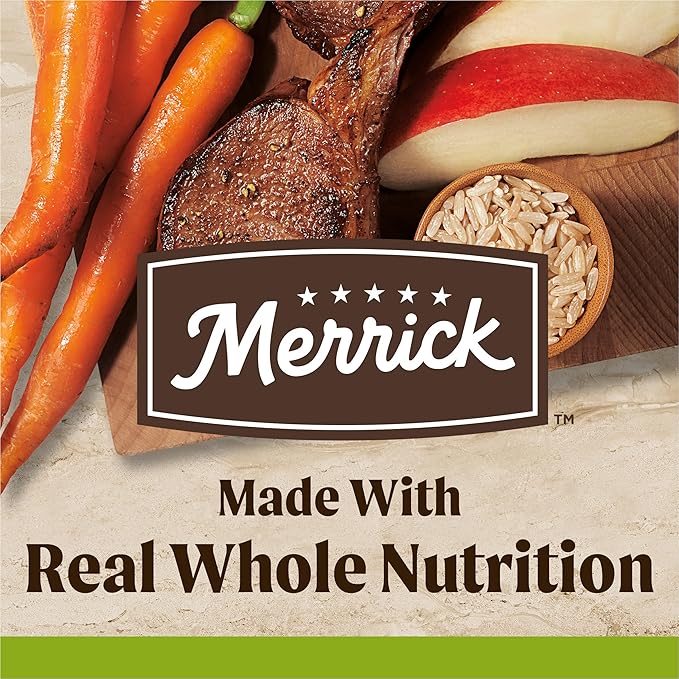 Merrick Healthy Grains Premium Adult Dry Dog Food, Wholesome And Natural Kibble With Lamb And Brown Rice - 12.0 lb. Bag