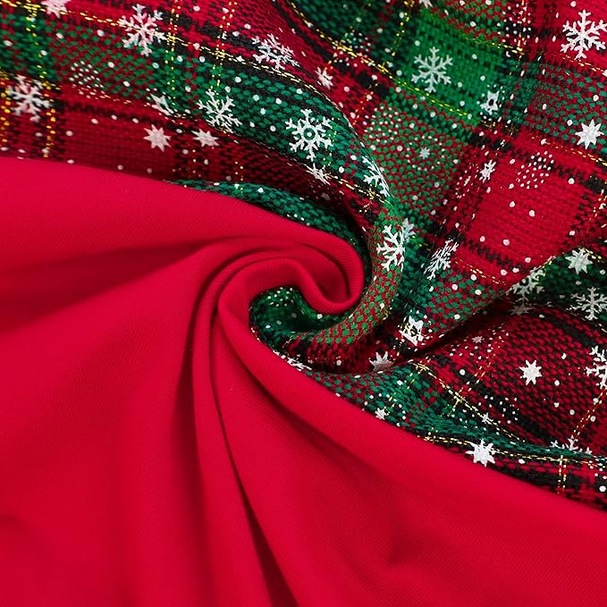Fitwarm Merry Woofmas 100% Cotton Dog Christmas Outfits Girl Dog Holiday Dress Lightweight Doggie Costume Puppy Clothes Pet Apparel with Bowknot Cat Clothing Red XXS