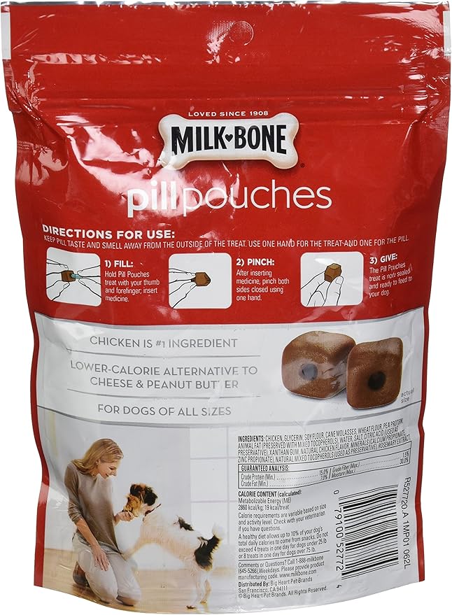 Milk Bone Pill Pouches With Real Chicken (Aprox. 25 pill pouches per bag)