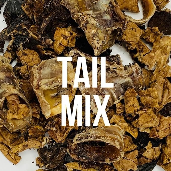 Tail Mix – Dog Treats Made in USA Only – All Natural Beef Bites – 1 Ingredient Grain Free Assortment – Beef Lung, Trachea and Spleen – Dog Treats for Training, 8 Ounces