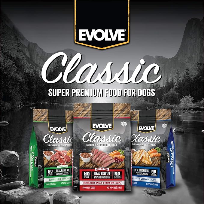 Evolve Classics Deboned Beef, Barley and Bison Recipe Dog Food, 15 Pound