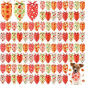 Shyyween 100 Pieces Thanksgiving Fall Dog Bandanas Bulk Maple Leaves Autumn Dogs Bandanas Soft Doggie Bibs Adjustable Triangle Scarves with Pumpkin Patterns for Small Medium Large Pet Costume