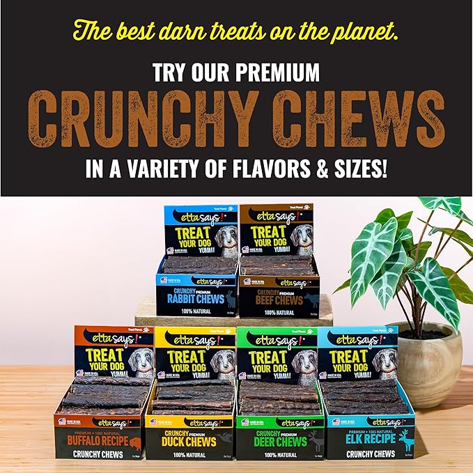 Etta Says! Premium Beef 4.5 Inch Chews - All Natural, Grain Free Dog Treat, Chew, Limited Ingredients, Usa Made