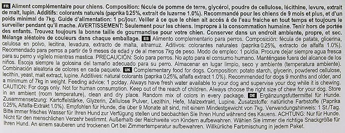 Whimzees Natural Dental Dog Chew Long lasting, Variety Box Mixed Shapes, Small, 56 Pieces