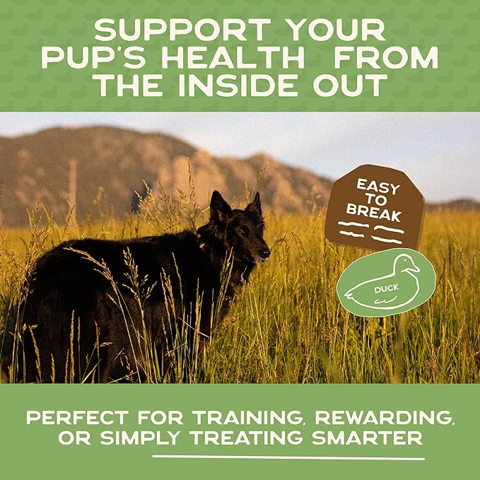Smart Cookie Duck Jerky Dog Treats with Flax Seed, Omega Oils- Hypoallergenic Strips for Dogs and Puppies with Allergies, Sensitive Stomachs - Dehydrated, Grain Free, Made in USA - 3oz Bag, Pack of 1