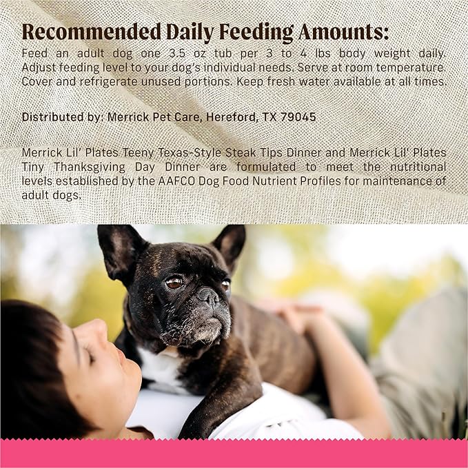 Merrick Lil’ Plates Grain Free Dinner Duos Soft Natural Wet Small Dog Food Variety Pack, Beef and Turkey - (Pack of 1) 2.6 lb. Tubs