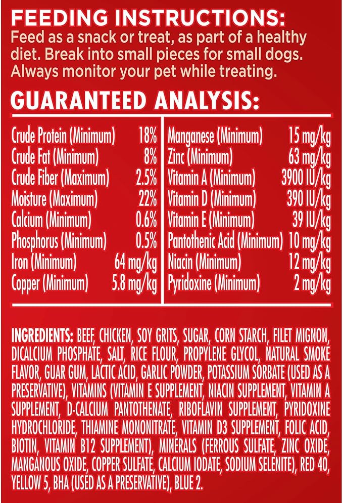 Milk-Bone Soft & Chewy Dog Treats, Beef & Filet Mignon, 25 Ounce Jar (Pack of 2)