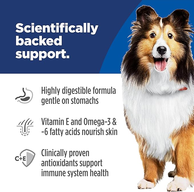 Hill's Science Diet Adult 1-6 Sensitive Stomach & Skin Dry Dog Food, Salmon Recipe, 24 lb. Bag