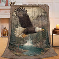 Bald Eagle Throw Blanket Eagle Stuff Gifts for Kids Girls Boys Adults Women Men Soft Cozy Warm Plush Fluffy Fuzzy Fleece Blanket Decor 40''X50''