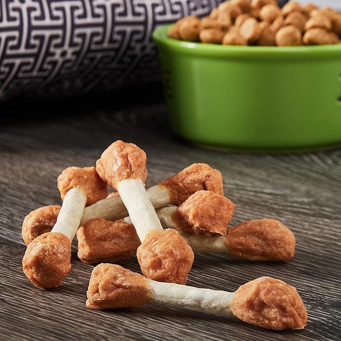 2-Pack Ol' Roy Munchy Dumbbells Chicken and Rawhide Dog Treats 5.9 oz. 28 Total Dumbbells (14-3.5 Dumbbells per Pack)