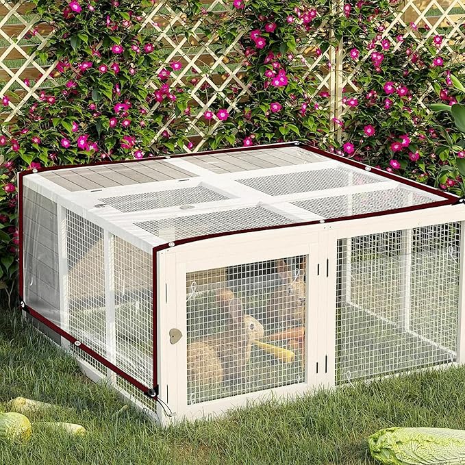 16 Pcs Rabbit Cage Urine Guard 10.2'' x 8.3'' Plastic Pet Splash Guard Panels Liner Protection Clear Edge Liner Guinea Pig Side Lining Habitat Siding Cage Protector