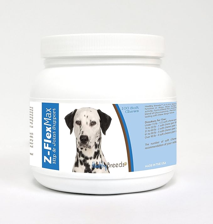 Healthy Breeds Dalmatian Z-Flex Max Hip & Joint Soft Chews 100 Count