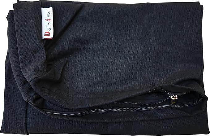 Dogbed4less XXL Orthopedic Extreme Comfort Memory Foam Dog Beds for Large Dog, Internal Waterproof Lining and External Machine Washable Canvas Cover, 55X37 Pillow, Black