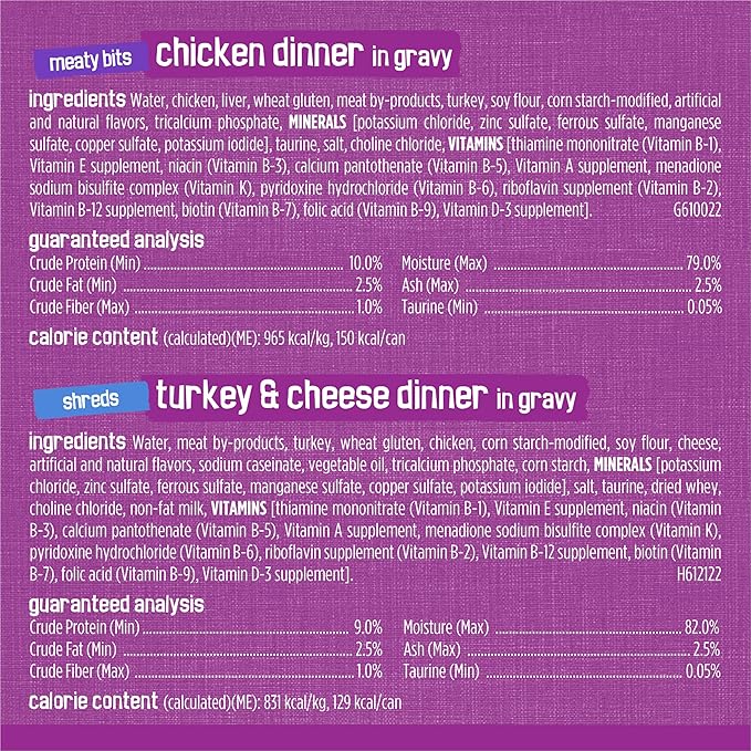 Friskies Purina Gravy Wet Cat Food Variety Pack, Poultry Shreds, Meaty Bits and Prime Filets - (Pack of 64) 5.5 oz. Cans