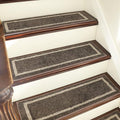 COSY HOMEER Soft Stair Treads Non-Slip Carpet Mat 28inX9in Indoor Stair Runners for Wooden Steps,Stair Rugs for Kids and Dogs, 100% Polyester TPE Backing 4pcs,Brown