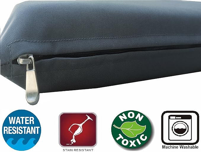 Dogbed4less 2 Pack Gel Cooling Memory Foam Dog Bed for Small to Medium Pet with Waterproof Internal Cover, Oxford Dark Slate 34X27X3 Inches