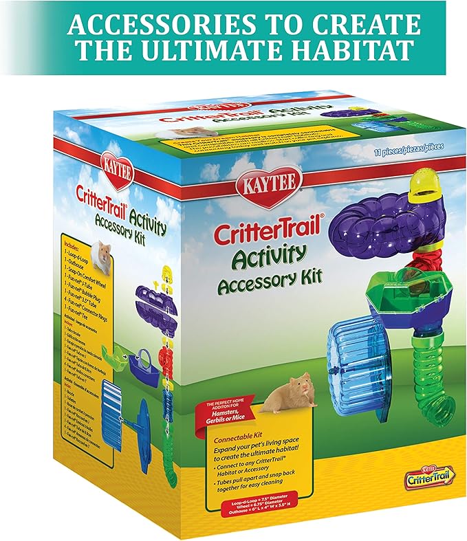 Kaytee CritterTrail Fun-nel Activity Accessory Kit Small Animal Habitat Tubes