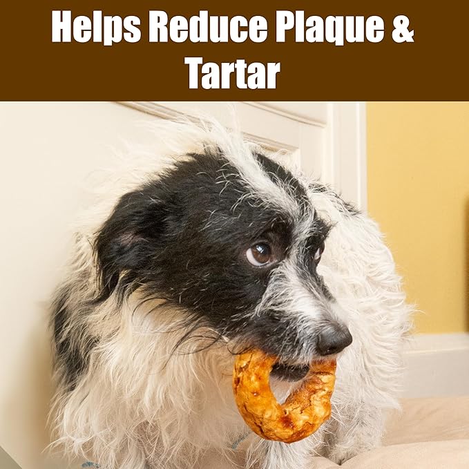 Fieldcrest Farms Nothin’ to Hide Bagel Beef Flavor – Collagen-Based Rawhide Alternative Dog Chews for Small Dogs Up to 25 lbs, Highly Digestible, Promotes Healthy Teeth & Gums, 3-Inch, 2 Pack