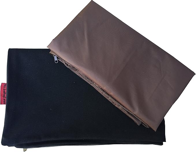 Dogbed4less Memory Foam Dog Bed for Small to Medium Large Pet with Waterproof Internal Cover, Canvas Black External Cover 34X27X3 Inches