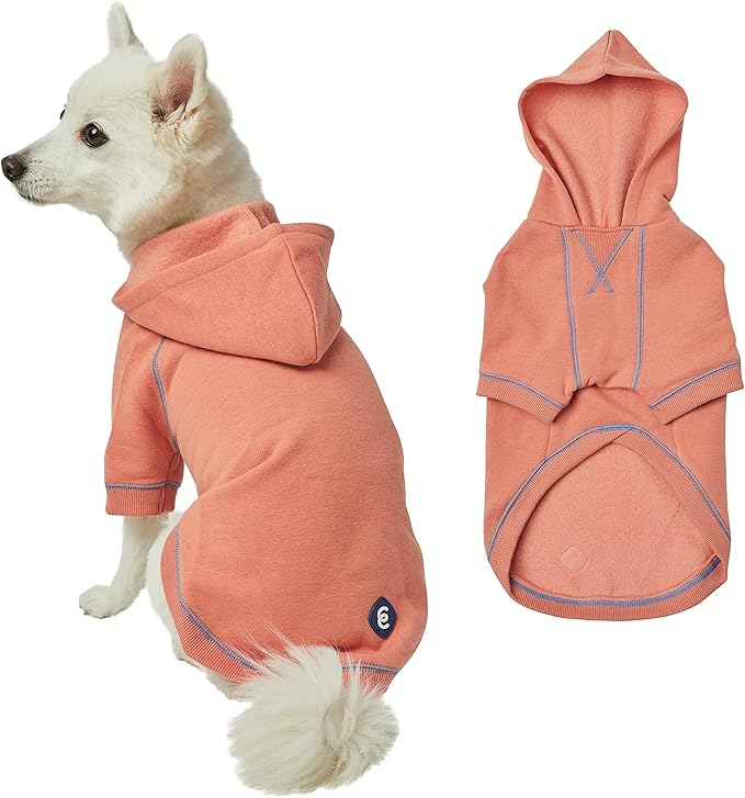 Blueberry Pet Hoodie – 12″ Soft Cotton‑Blend Winter Sweatshirt, Coral, Award‑Winning Small‑Dog Jersey