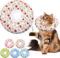 Seyezo Soft Cat Recovery Cone, Adjustable E Collar for Small to Large Cats, Anti-Lick Wound Healing Collar for Kittens (Pink Cherry, Large)