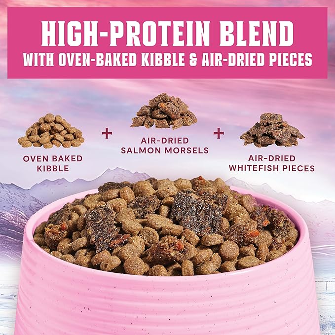 Open Farm, Epic Blend High Protein Dry Dog Food, Probiotic Coated & Bone Broth Infused Kibble with Air Dried Meat & Organs, Minimally Processed & Nutrient Dense, Salmon & Superfood Recipe, 18lb Bag