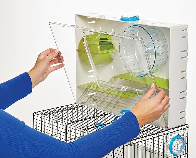 MidWest Homes for Pets Hamster Cage | Awesome Arcade Hamster Home (White) | 18.11 x 11.61 x 21.26 Inch