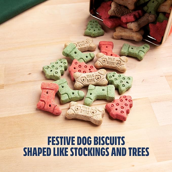 Milk-Bone Limited Edition Holiday Dog Treats, Small Biscuits, 24 Ounce Reusable Tin