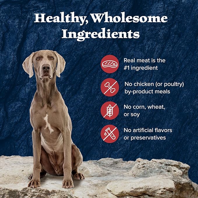 Blue Buffalo Wilderness Rocky Mountain Recipe Senior Wet Dog Food,High-Protein & Grain-Free,Made with Natural Ingredients,Red Meat Recipe,12.5-oz. Cans,(Pack of 24)
