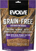 Evolve Grain Free Dog Biscuits with Real Peanut Butter and Molasses