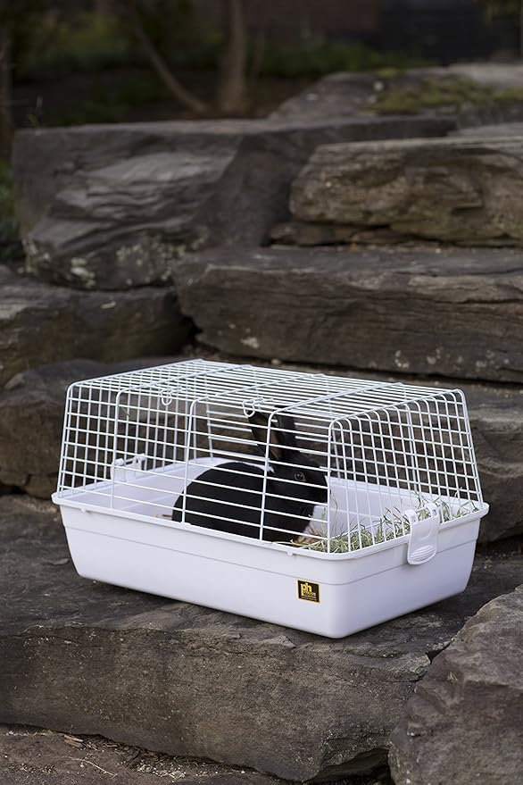 Prevue Pet Products Carina Animal Tubby - Small Animal Cage for Guinea Pigs, Dwarf Rabbits, Indoor and Outdoor Use, Lightweight, Travel Friendly Enclosure - Small, White