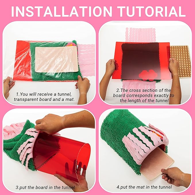 Guinea Pig Hideout - Soft Fleece Tunnel House for Rat Hamster Hedgehog Chinchilla Squirrel Samll Animals - Cute Cactus Shapes Bedding Cage Accessories for Sleeping Rest Playing