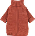 Fitwarm Thermal Knitted Dog Sweater Doggy Winter Coat Pet Clothes Doggie Turtleneck Jacket Puppy Outfits Cat Sweatsuit Red Medium
