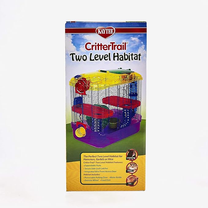 Kaytee CritterTrail Two Level Habitat for Pet Dwarf Hamsters, Gerbils or Mice