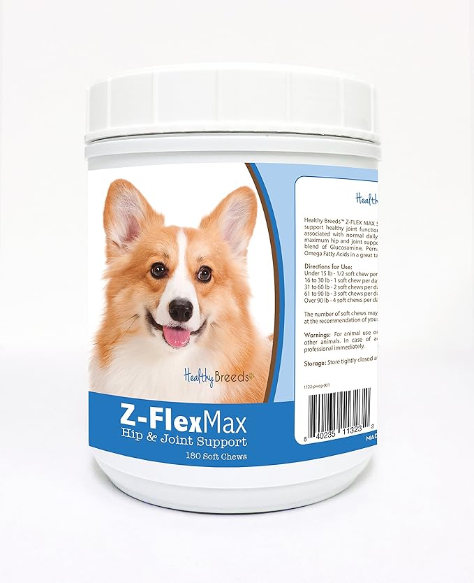 Healthy Breeds Pembroke Welsh Corgi Z-Flex Max Hip and Joint Soft Chews 170 Count