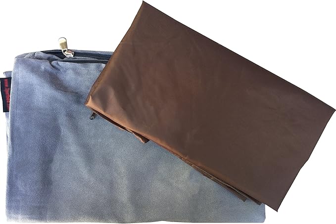 Dogbed4less Gel Cooling Memory Foam Dog Bed for Medium Large Pet with Waterproof Internal Cover, Microsuede Grey 34X27X3 Inches