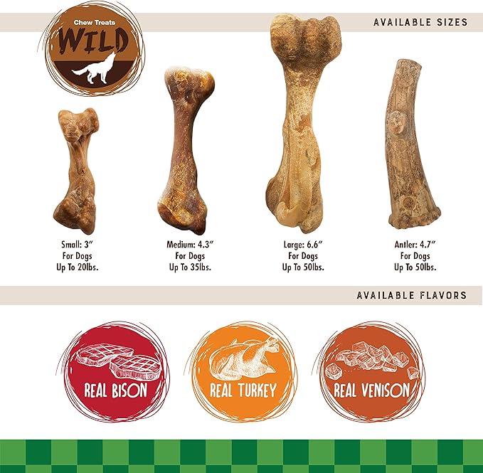 Nylabone Healthy Edibles Wild Natural Long-Lasting Turkey Flavor Bone Chew Treats for Dogs, Small/Regular (), 4 Count (Pack of 2)