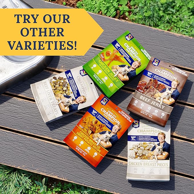 Ernie Els Premium Freeze Dried Dog Treats Bundle - Nutritious, Healthy and All Natural for Snacking, Training and Rewards - Chicken and Beef Liver, 2 Ounce Bags (Pack of 2)